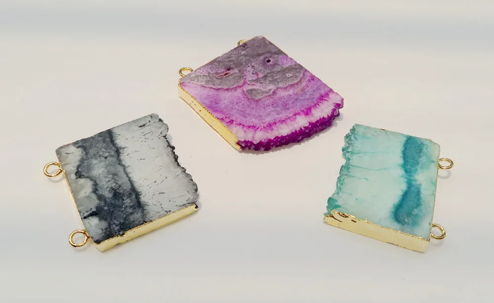 Новое поступление натуральный смешанный 3 шт./лот друзовый кварц геодезический