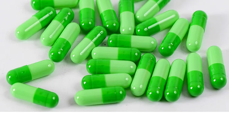 size 1 10000pcs Green  colored empty hard gelatin capsules, gelatin capsules , joined or separated capsules #1