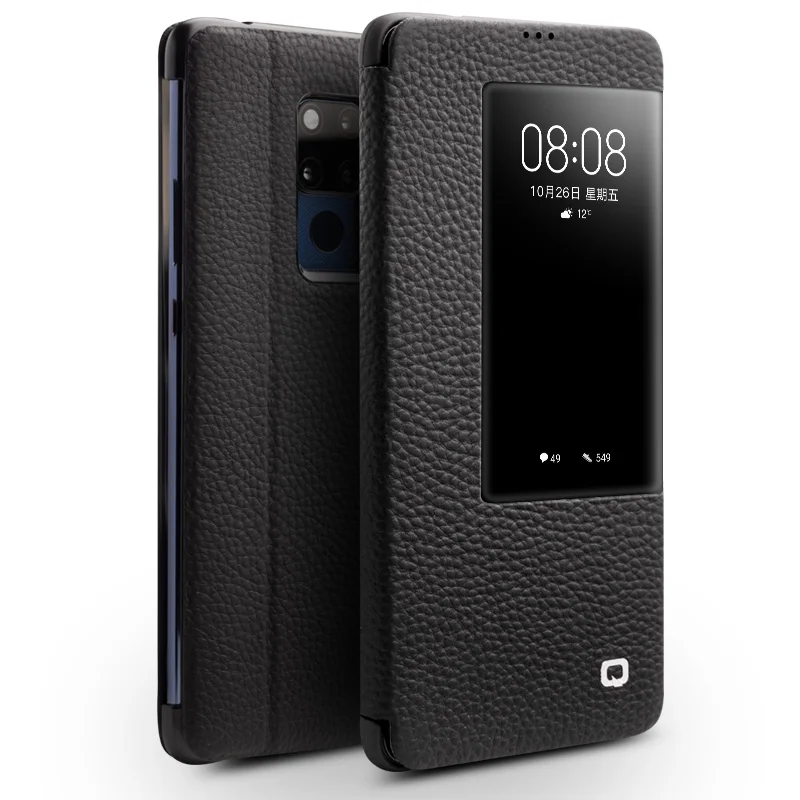 Роскошный Ультратонкий флип-чехол из натуральной кожи для Huawei Mate20 Pro 20X Business Smart View