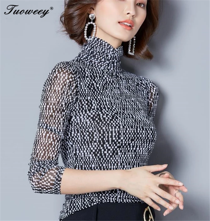 Женская осенне зимняя Блузка в клетку с длинным рукавом|blouse fashion|blouses plusfashion blouses |
