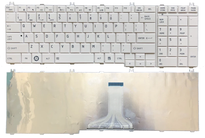 США клавиатура для ноутбука toshiba Satellite C655 C650 C655D C660 L650 L655 L670 L675 L750 L755 США Белый Клавиатура ноутбука