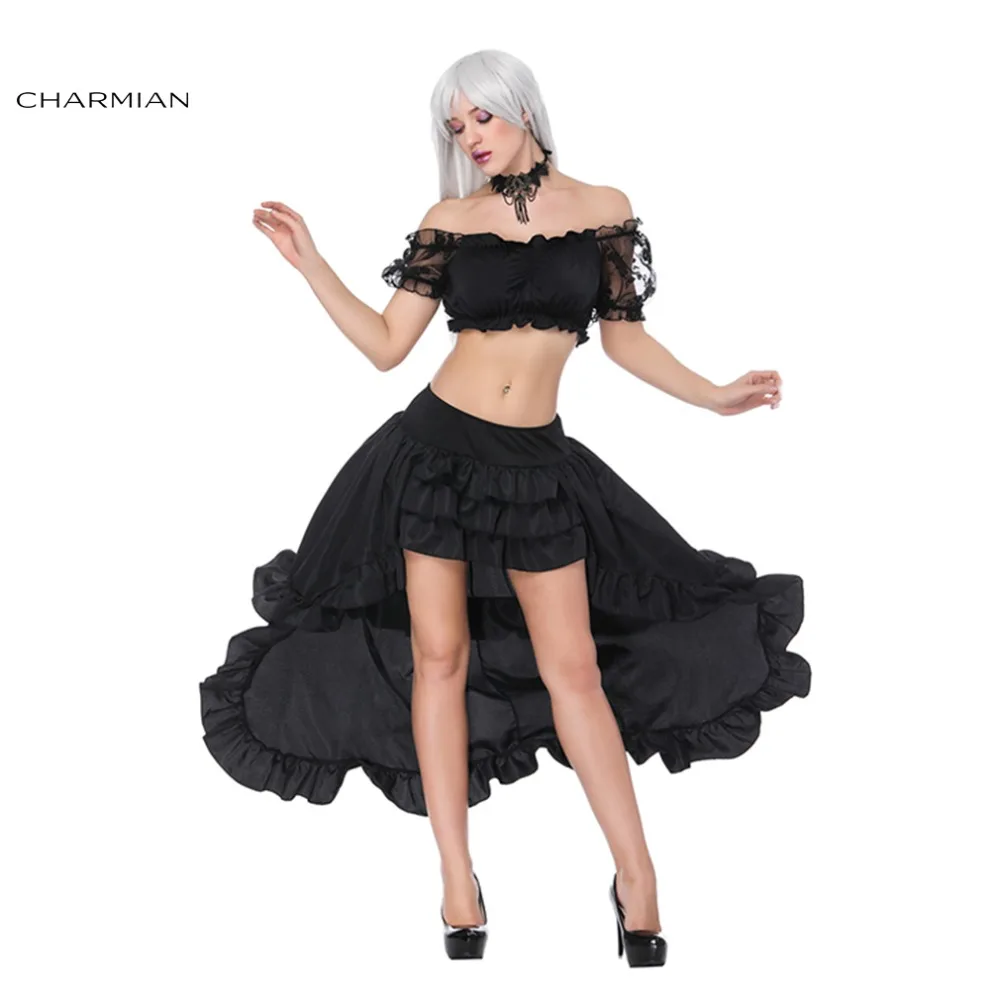 Charmian женский сексуальный Готический викторианский стиль женвечерние черный