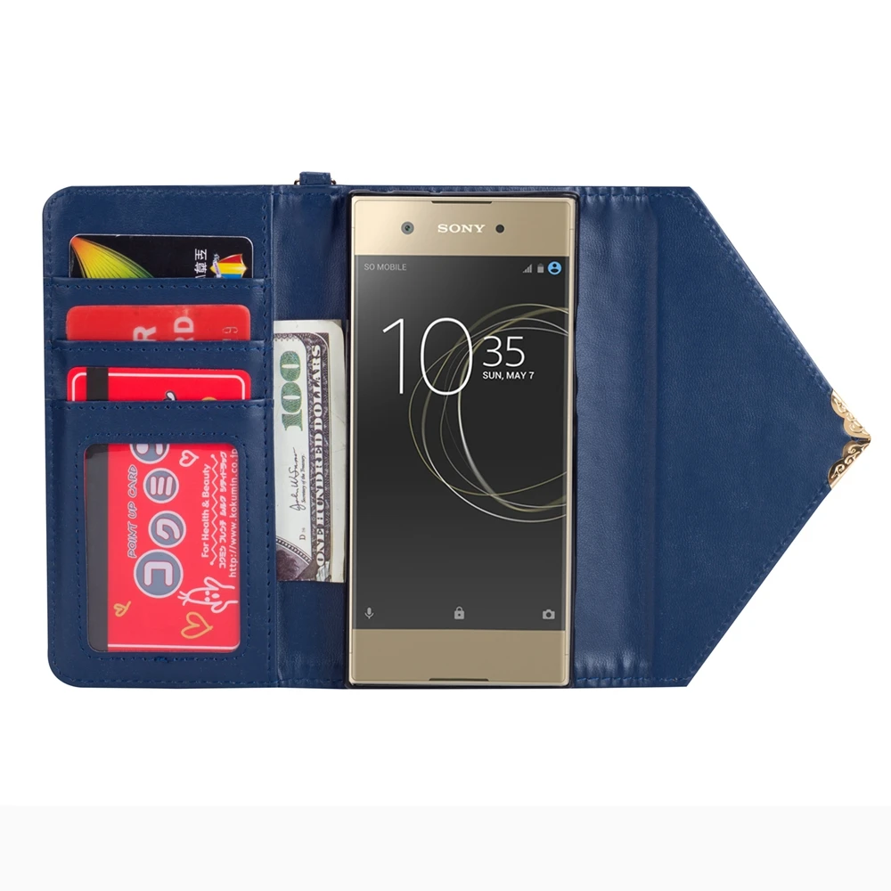 maEU Case Cover for Sony Xperia XA1 Conque Durable Envelope Style Textured and Flip PU Leather Wallet Casing | Мобильные телефоны и