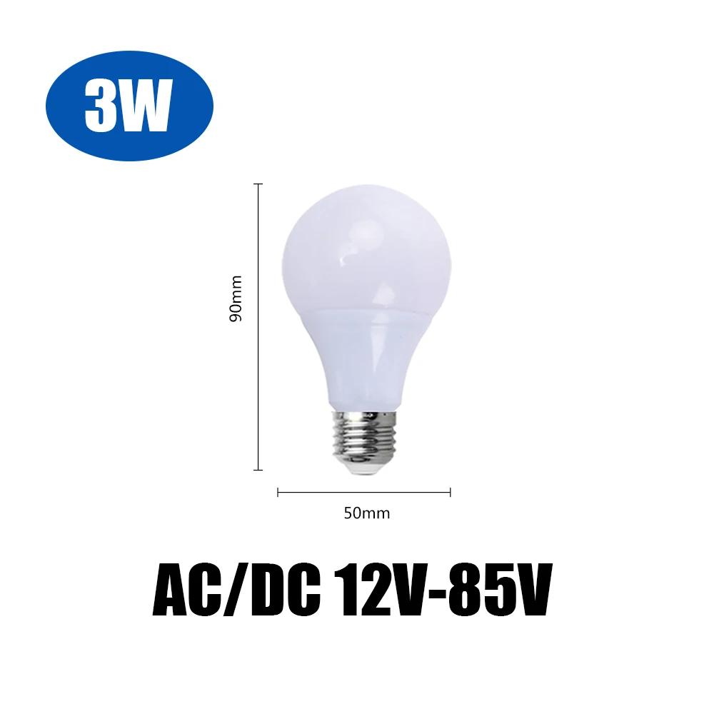 3W E27 SUPORT 12-85V 5 шт./лот светодиодный лампы E27 лампы AC/DC 12V 24V 36V светодиодный светильник 3 Вт, 5 Вт, 7 Вт, 9 Вт, 15 Вт, 24 Вт, 36 Вт Bombilla светильник ing светодиодный светильник лампы низкого напряжения - Испускаемый цвет: 3W E27 SUPORT 12-85V