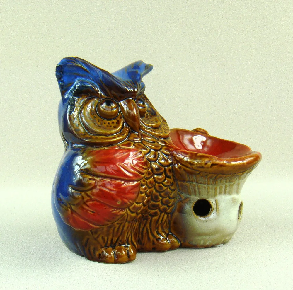 Фарфоровая Сова миниатюрный подсвечник Декор керамика гриб эфирное масло