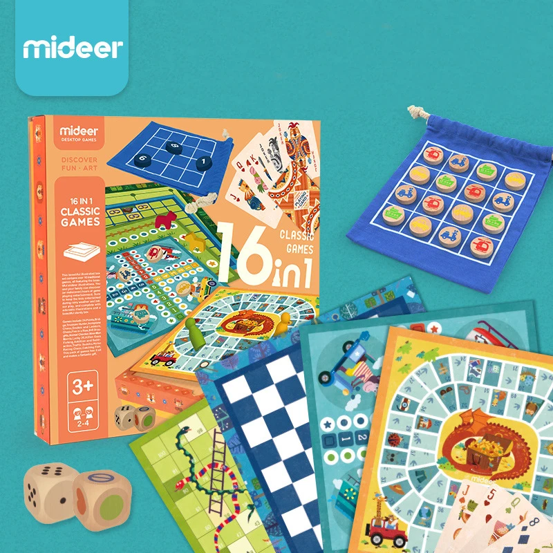 MiDeer 16 в 1 классические игры многофункциональная настольная игра для родителей и