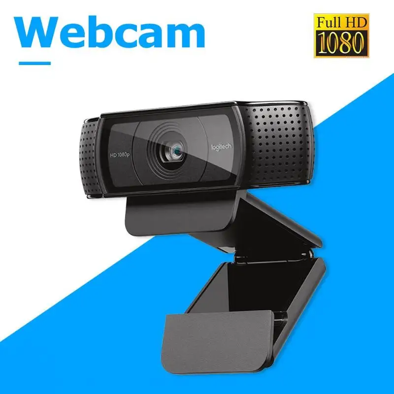 Веб-камера с автофокусом для записи видео logitech C920 с микрофоном Full HD 1080P 60 fps камера для ноутбука/ПК