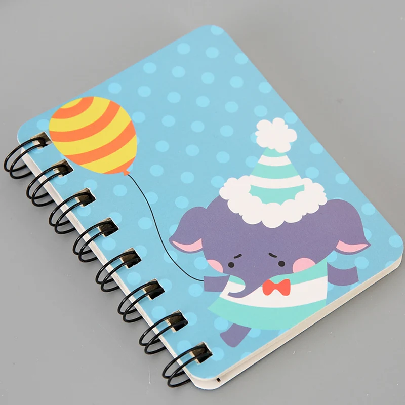 Kawaii Cute A7 бумажный блокнот в рулоне записная книжка мультяшный спиральный
