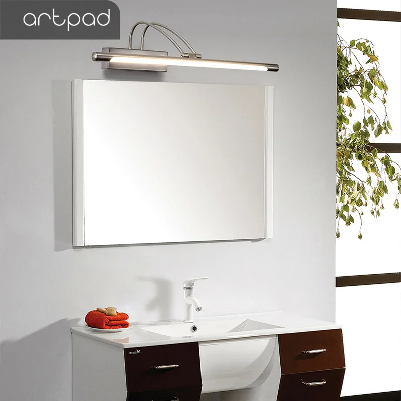 Artpad American 41cm 8W Iron Black Bathroom Wall Light Fixtures Side Mirror Retro Lamp Led Make Up Dressing Room | Лампы и освещение