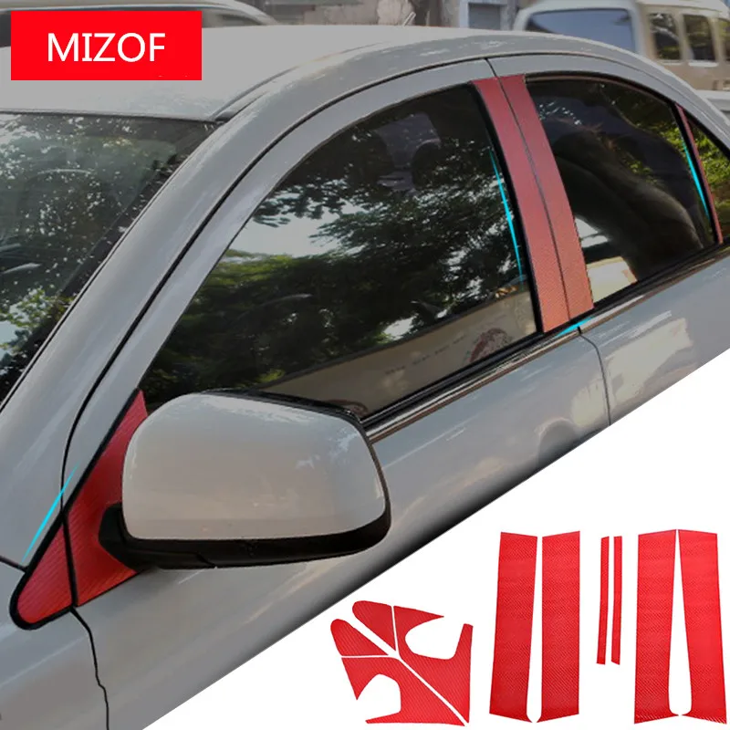 Carbin Fibre авто окна АВС средний столб наклейки для Mitsubishi Lancer CB036|Наклейки на