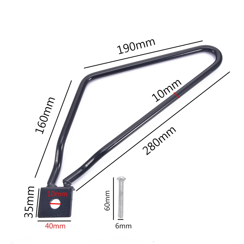 

Motorcycle Bag Bracket 883 Retro Bag Bracket Side Box hanging Black Saddle Bag Support Bars Mount Bracket For Accessorie
