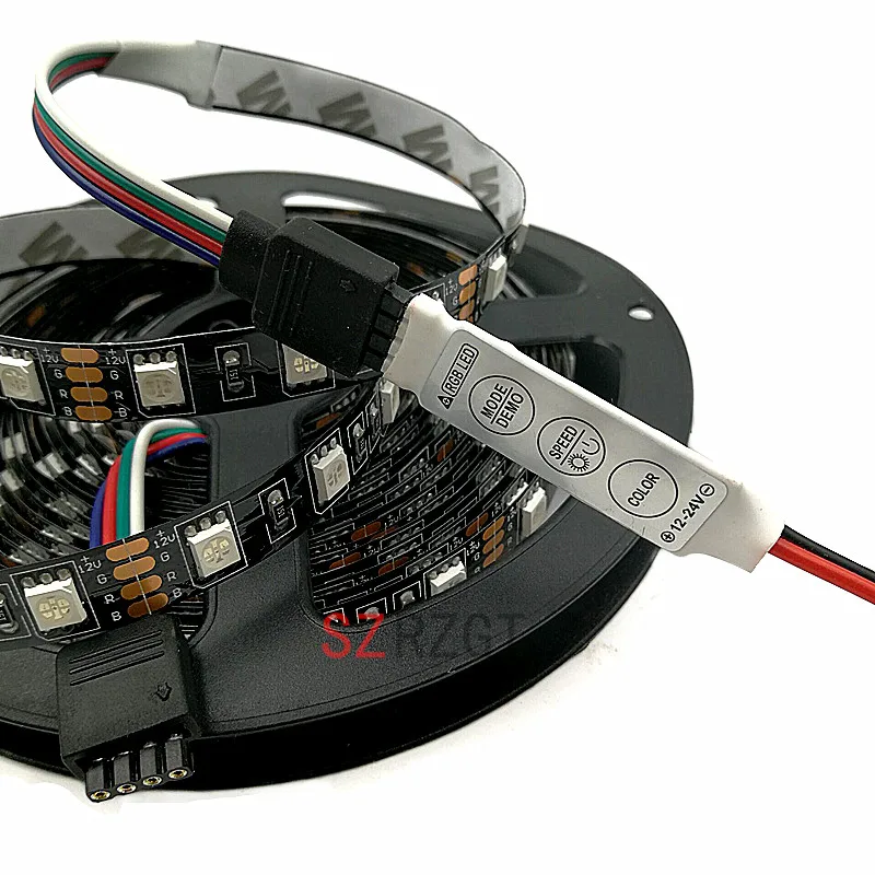 Миниатюрный светодиодный контроллер RGB с 3 клавишами 12 В постоянного тока диммер
