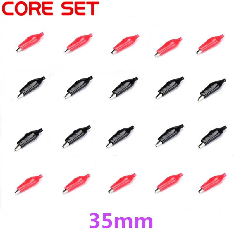 20 шт./лот 35 мм Аллигатор металлический Электрический зажим под крокодила для