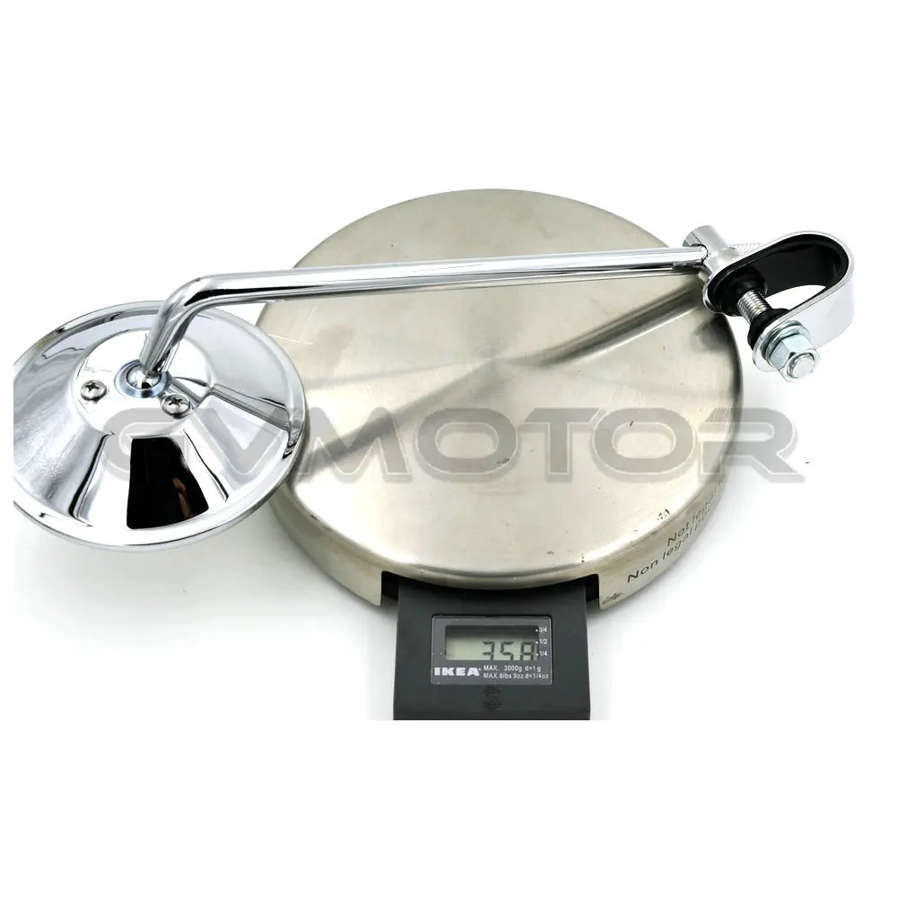 Хромированное винтажное зеркало заднего вида для кафе и мотоцикла универсальное