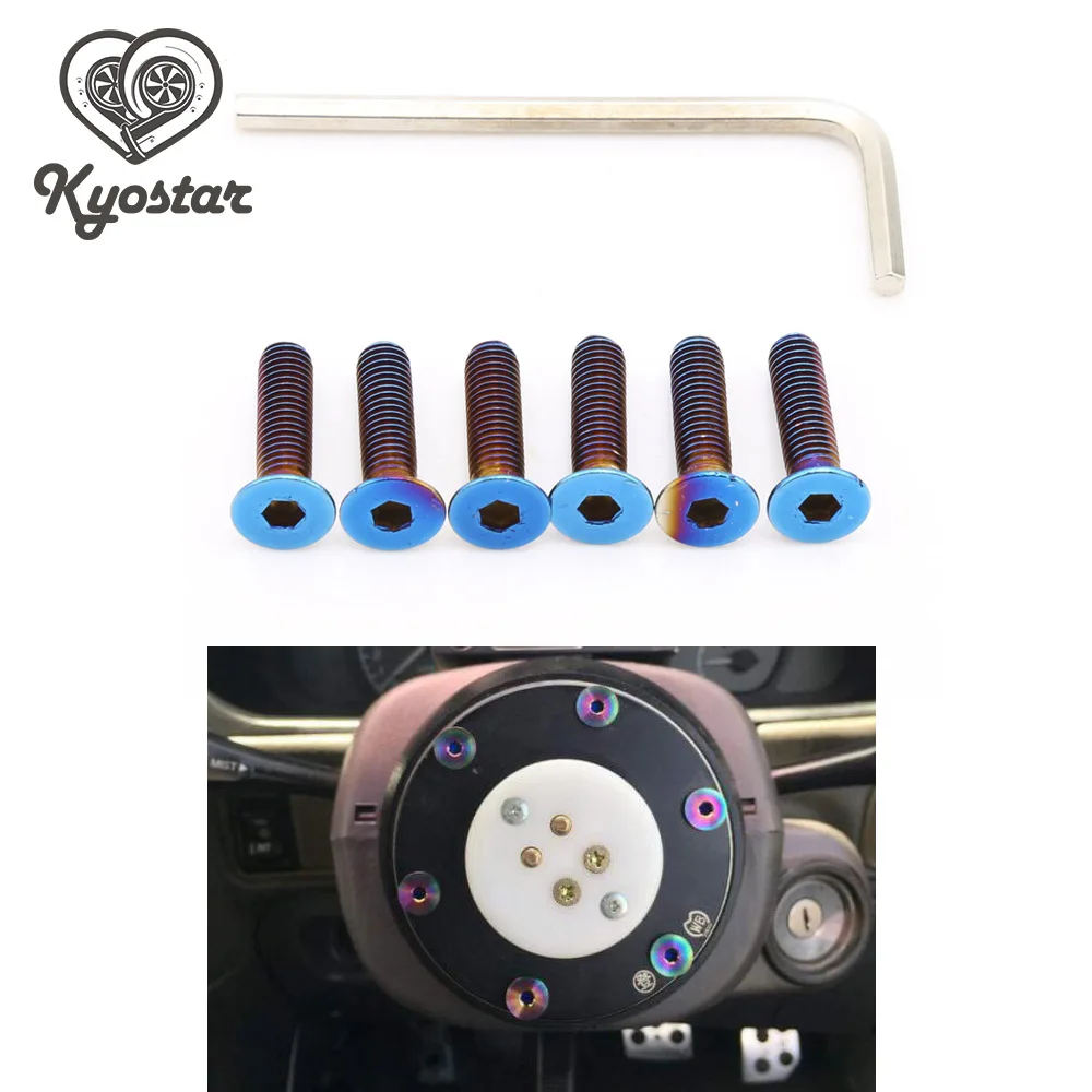 M4x18 нержавеющий болт рулевого колеса винт цветные болты винты|steering wheel bolts|neo chrome