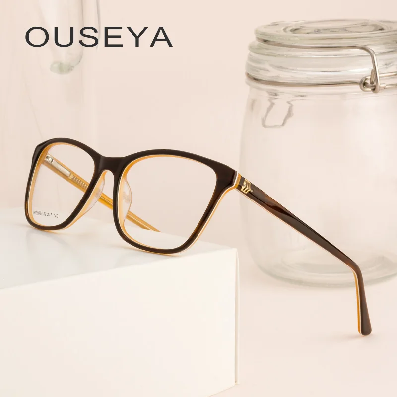 Ацетат женские очки оправа прозрачная мода прозрачные дизайнерские для женщин #