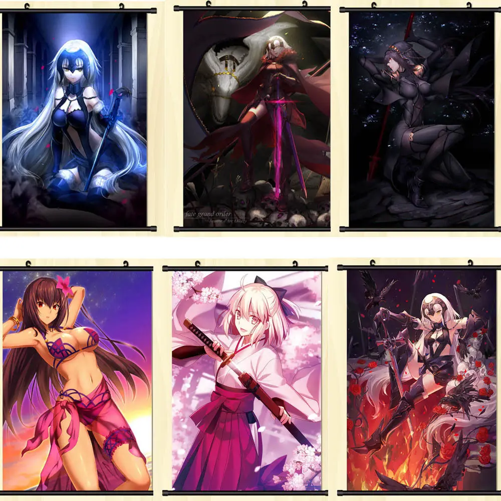 Постер Fate Grand Order FGO Scathach Joan настенная прокрутка печатная картина домашний декор