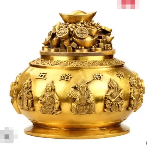 Fengshui латунная пятиканальная богиня богатства Восемь Бессмертных юбао