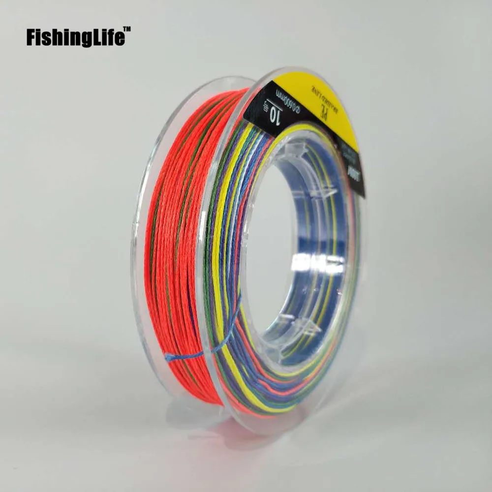 Плетеная рыболовная леска FishingLife суперпрочная многонитевая для ловли на большие