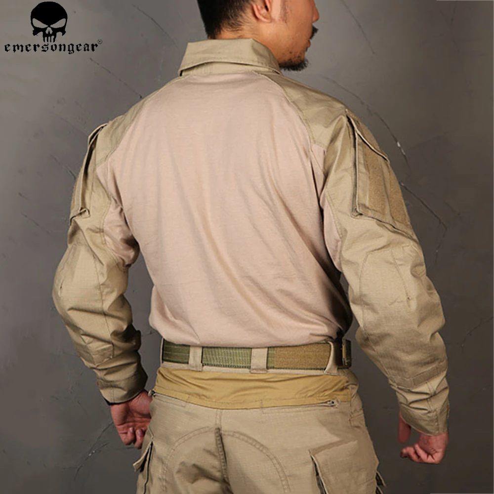Фото EMERSONGEAR Мультикам боевая рубашка охотничья одежда G3 BDU Страйкбол Тактический ЭМЕРСОН армейская Военная Wargame Мультикам черная рубашка №2
