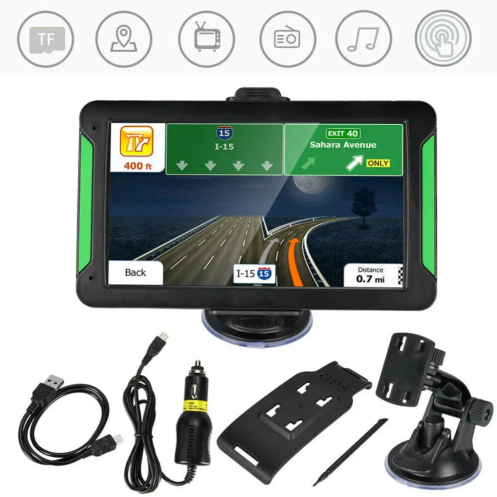 7 дюймов навигационное устройство gps Карты автомобиль Грузовик Авто Сенсорный