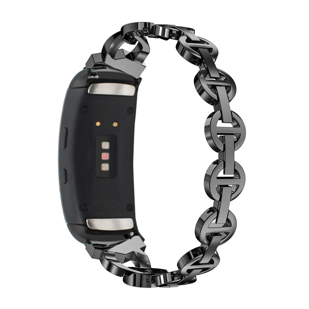 Смарт-часы ремешок Smartband mi band Нержавеющая цепь браслет Смарт для ремешка часов для samsung gear Fit 2/Fit 2Pro