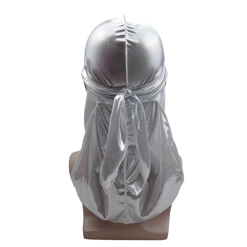 Унисекс шелковистые тюрбан шляпы парики Doo Rag головной убор банданы дюраги хвост