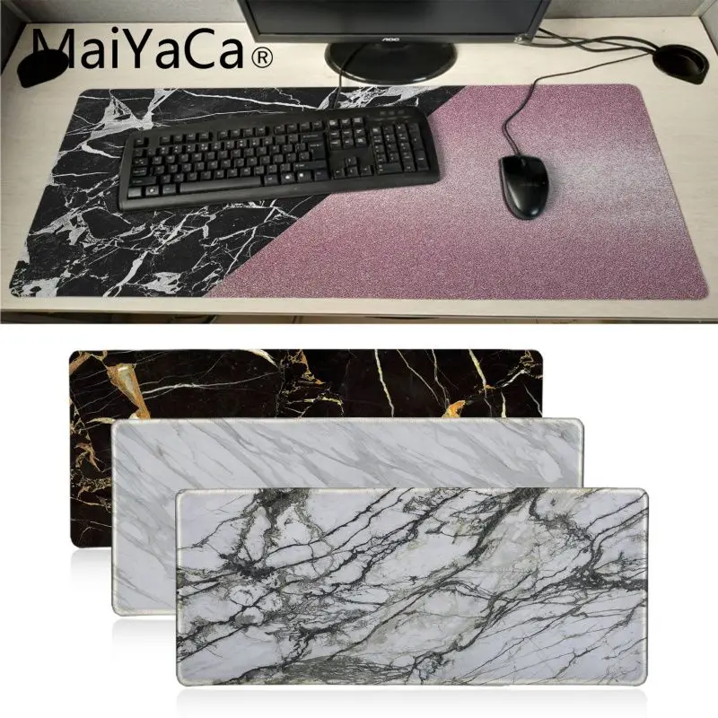 

Maiyaca золотой мраморный коллаж, Офисная мышь, геймерский коврик для мыши, игровой коврик для мыши, коврик для мыши xl, скоростной коврик для кла...