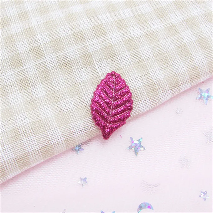 hot pink 60 шт./лот, 2,8*1,6 см, блестящий лист, мягкие Аппликации, аксессуары, искусственные патчи, сделай сам, рукоделие, заколки для волос, украшение - Цвет: hot pink