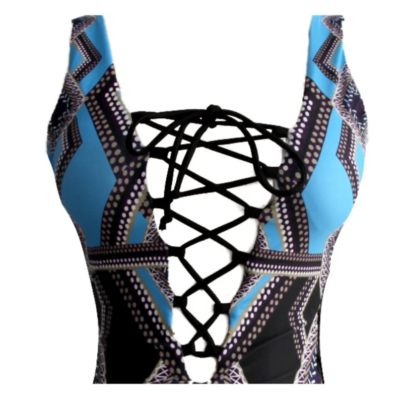 Сексуальный женский цельный купальник винтажная пляжная одежда бандажный