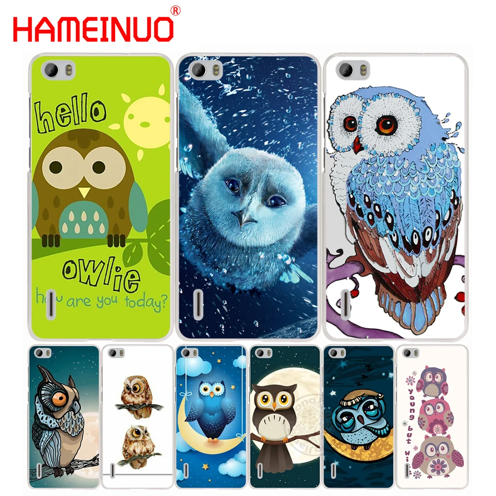 HAMEINUO милые совы мультфильм Животные сотовый телефон чехол для huawei honor 3C 4A 4X 4C 5X 6 7 8