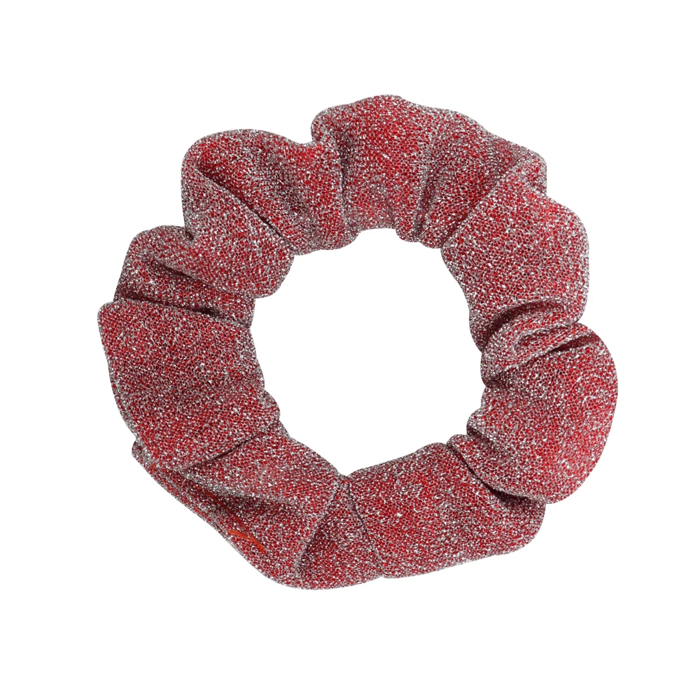 Аксессуары для волос блеск Scrunchies для женщин резинка для волос резинкой Сияющий светло Золотой Серый металлик хвост держатель Hairbands