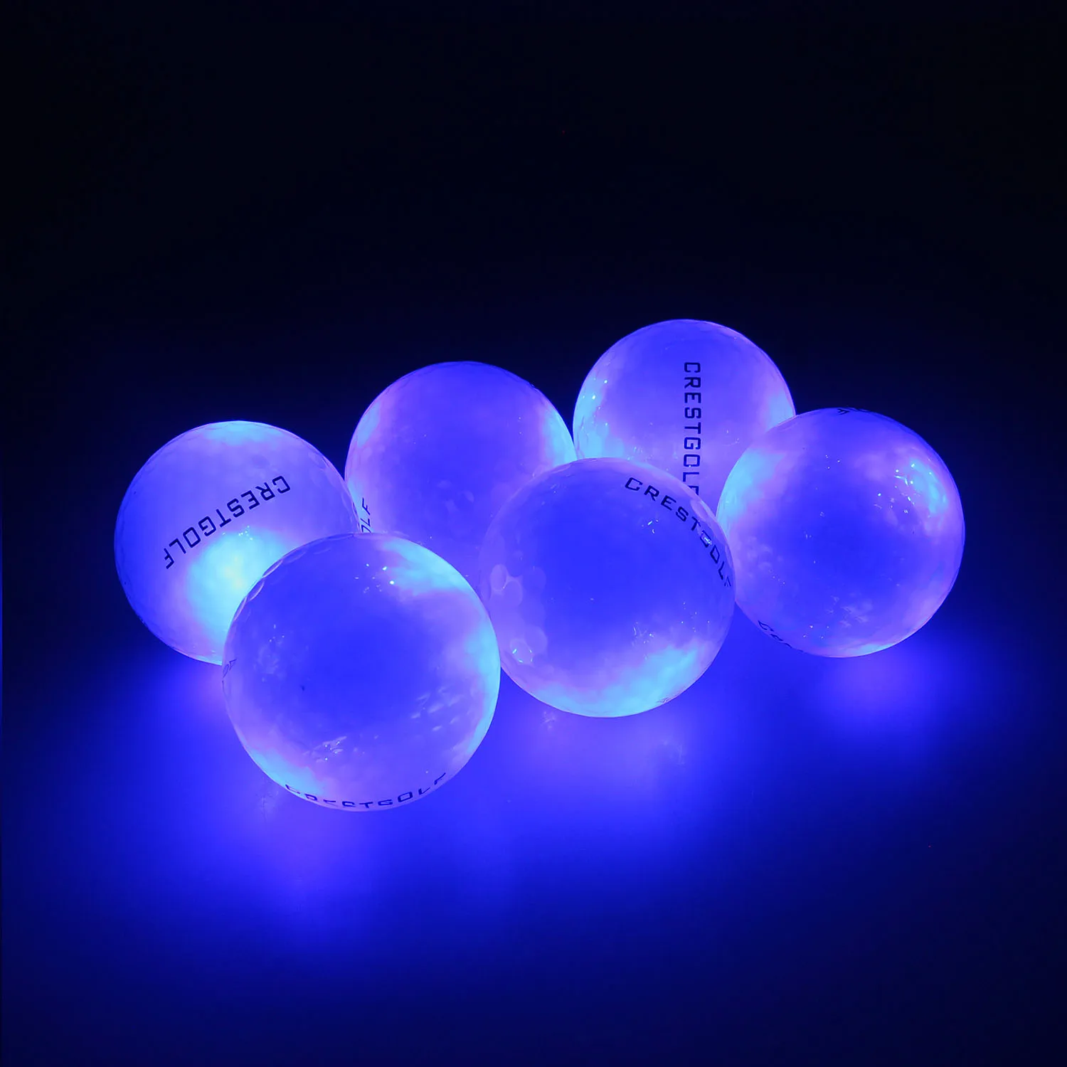 blue golf balls Гребень для гольфа Водонепроницаемый светодиодный мячи для гольфа 4 шт./упак. для ночь обучение высокая твердость материала для игры в гольф тренировочные мячи новейший - Цвет: blue golf balls