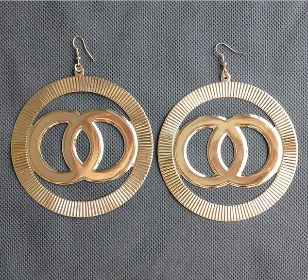Style 2 gold Много стилей модные хип-хоп большие золотые панк круглые серьги большие баскетбольные женские серьги вrincos бижутерия для женщин танцовщица - Окраска металла: Style 2 gold