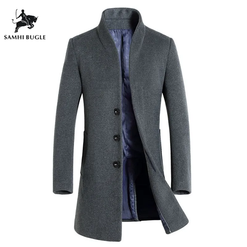 Мужское пальто зимнее толстое шерстяное для мужчин мужские повседневные Модные