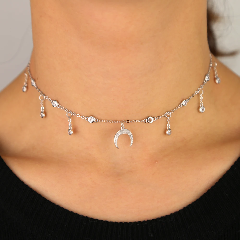 Ожерелья подвески с круглыми кисточками из фианита|Цепочки| |