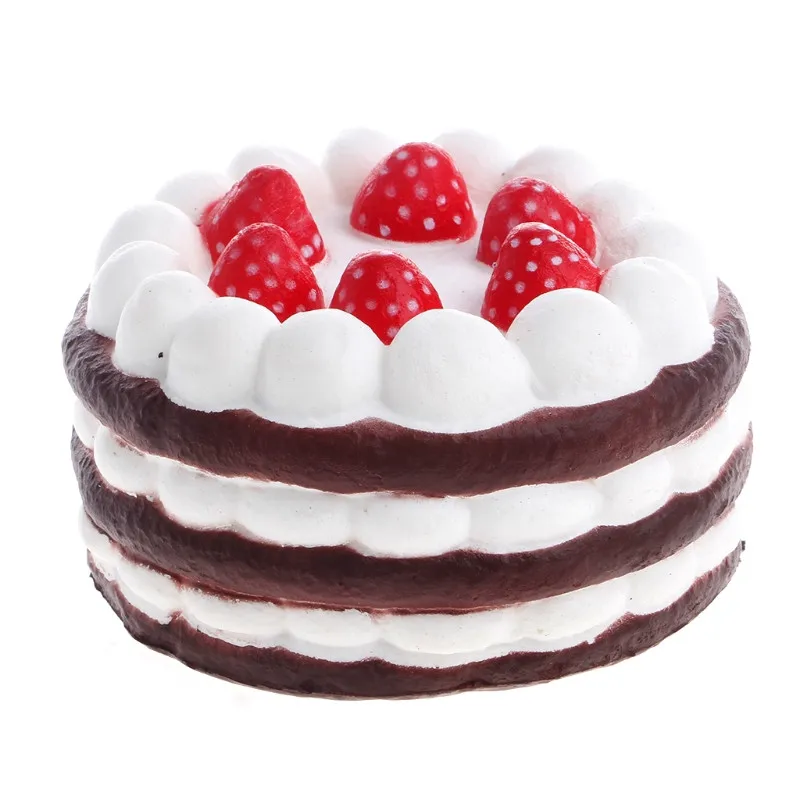 Jumbo моделирование клубника торт ко дню рождения Сжимаемый ПУ медленно растет
