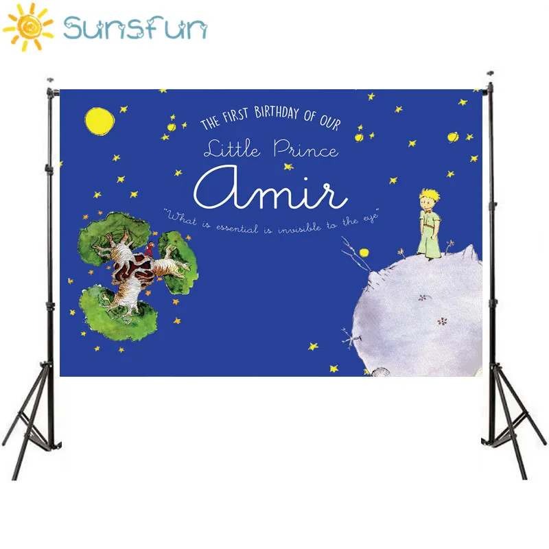 Sunsfun фон для фотосъемки Маленький принц тематическая вечеринка на день рождения луна звезды фон для фотосессия фотостудия photobooth