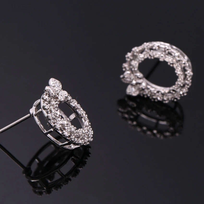 Чжэ вентилятор тонкое Для женщин Серьги-гвоздики микро CZ милые бабочки заклепки