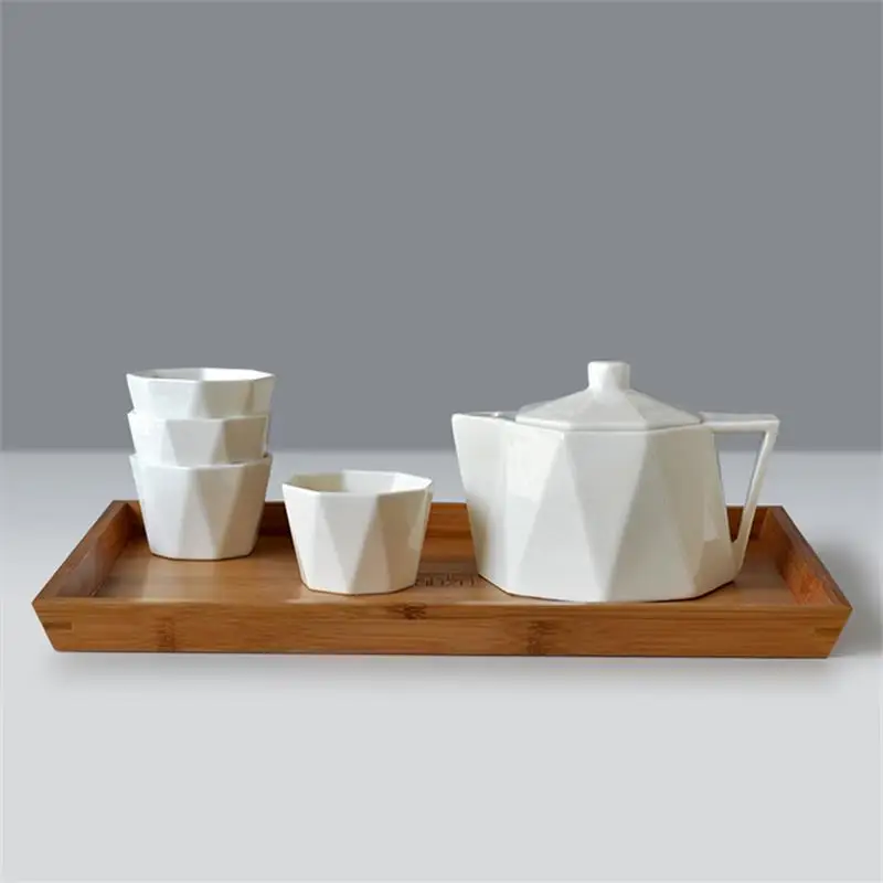 

5pcs/set, fine bone china coffee pot, creative rock and diamend designe, fashion kungfu cute tea set, Gongfu modern tea set