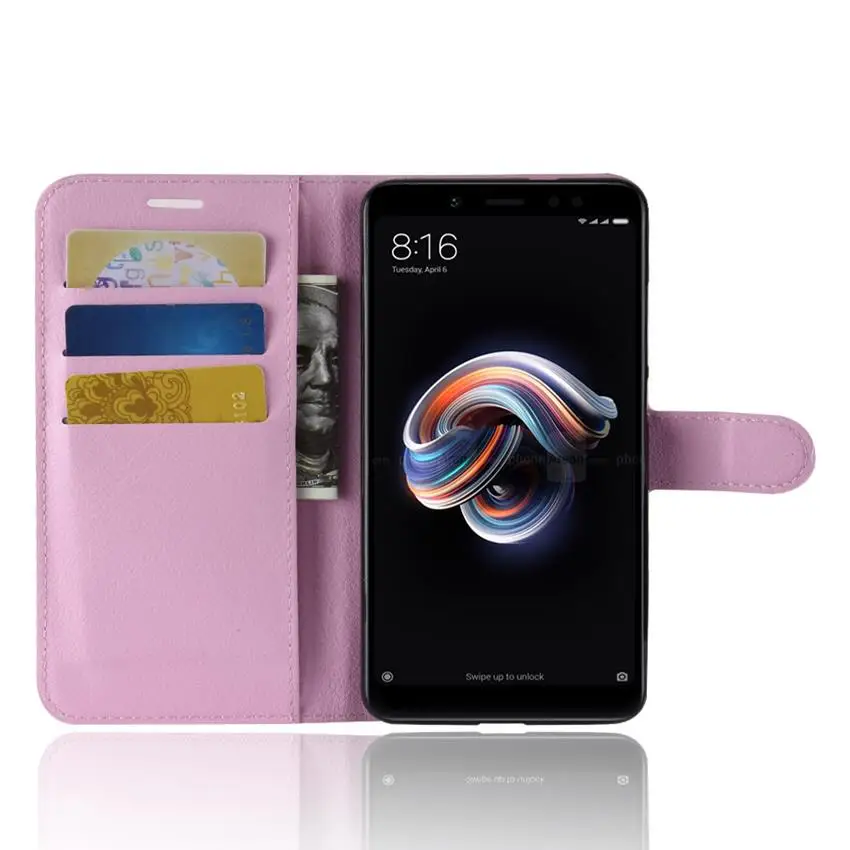Смартфон Redmi Note 5 Pro флип кейс чехол Обложка на заднюю панель из искусственной кожи