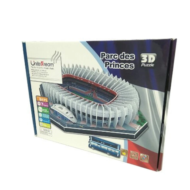Горячий Пазл 3D головоломка архитектура стадион Франция Parc des Princes футбол стадионы игрушки модели наборы строительные бумаги