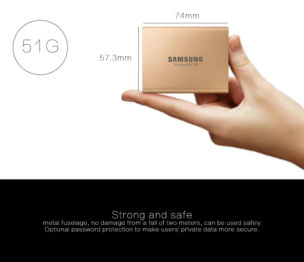 Samsung t5 Portable ssd External Solid State Drives 250GB 500GB 1TB USB 3.1 Gen2 external ssd hard drive disco duro ssd portable