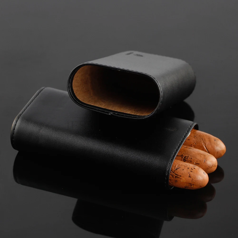 COHIBA чехол для сигар из натуральной кожи переносной увлажняющий табака сумка с 3