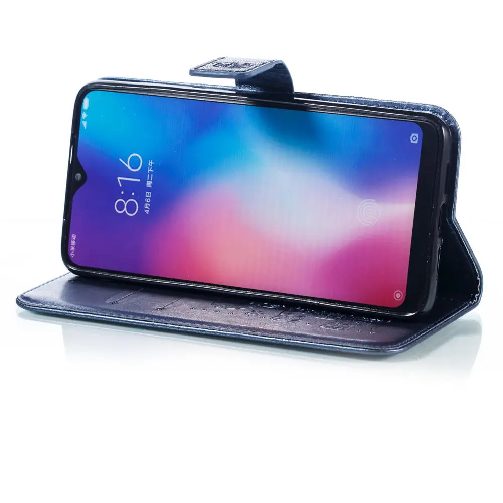 Чехол книжка mi9 с тиснением для Xiaomi Mi 9 модный флип чехол Play роскошный Кошелек из