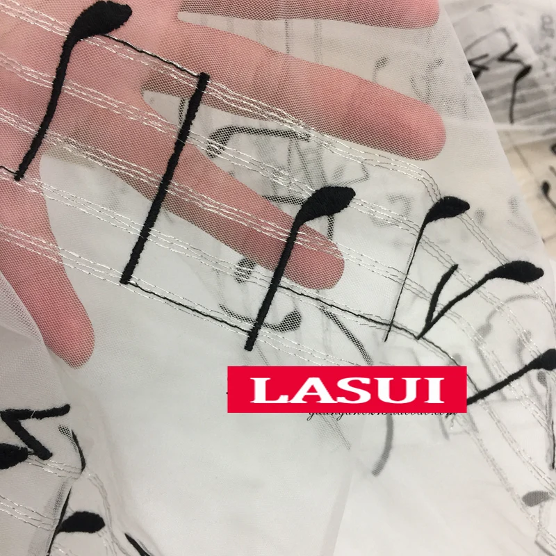 LASUI 1y/1 Лот Новый музыкальный символ музыкальная оценка вышитая Мягкая сетчатая
