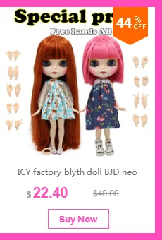 Фабрика blyth кукла зеленый микс синие волосы сустава тела белая кожа 1/6 BL62274006
