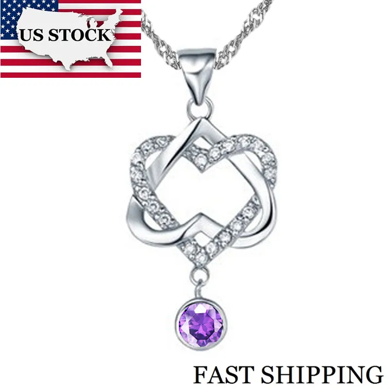 Женское Ожерелье с кулоном в виде сердца кристаллами | Украшения и аксессуары