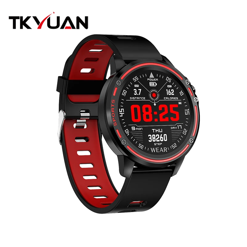 TKYUAN L8 Смарт-часы для мужчин IP68 Водонепроницаемые Смарт-часы с ECG PPG кровяное давление пульсометр спортивные фитнес PK L5 L7 B65