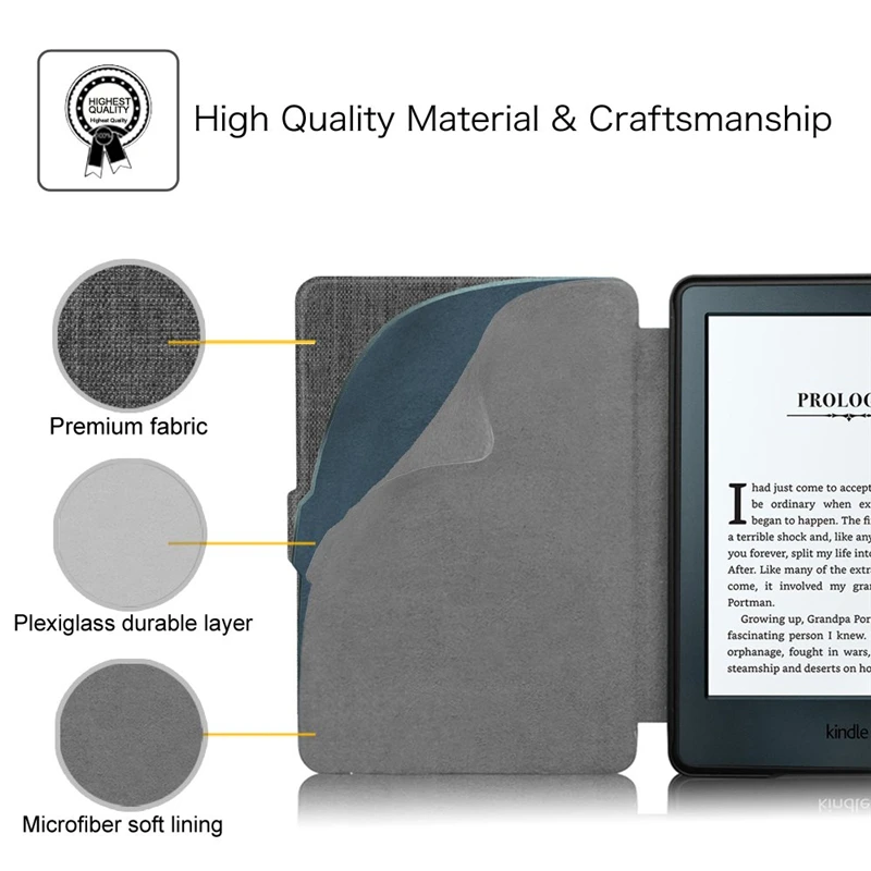 Чехол Kindle из денима чехол ПК умная задняя крышка для Paperwhite 1/2/3 волшебный всех DP75SDI